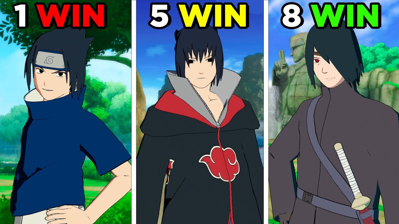 A CADA VITÓRIA O SASUKE EVOLUI NO NARUTO STORM CONNECTIONS (TODOS OS SASUKE DO JOGO)