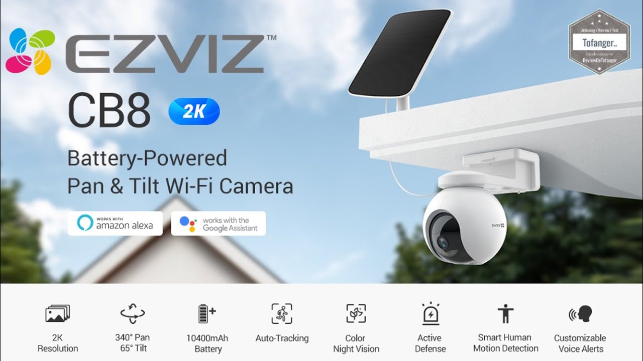 EZVIZ CB8 2K WiFi Наружная камера наблюдения на аккумуляторе и солнечной панели EZVIZ - распаковка