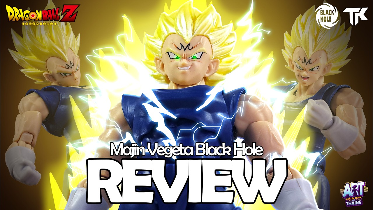 O MELHOR VEGETA DA COLEÇÃO! Majin Vegeta Black Hole & TK (versão A) Action Figure Review