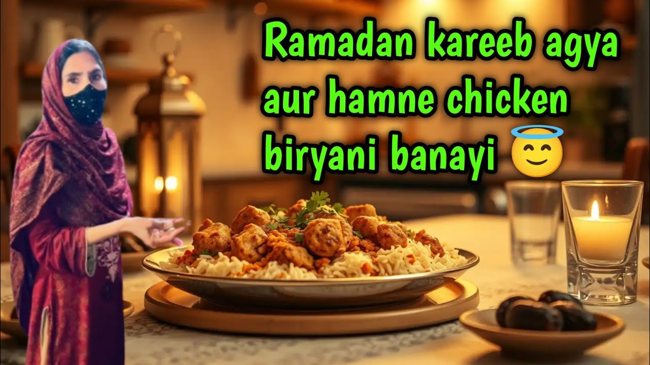 Ramadan kareeb agya aur hamne chicken biryani banayi 😇