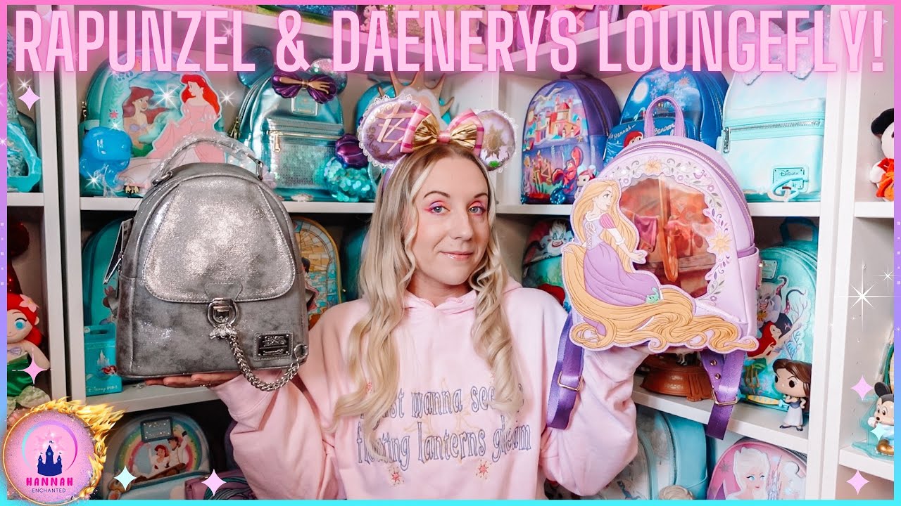 Видеоблог распаковки Disney: рюкзак Loungefly в стиле «Рапунцель: Запутанная история», сумка Дейе...