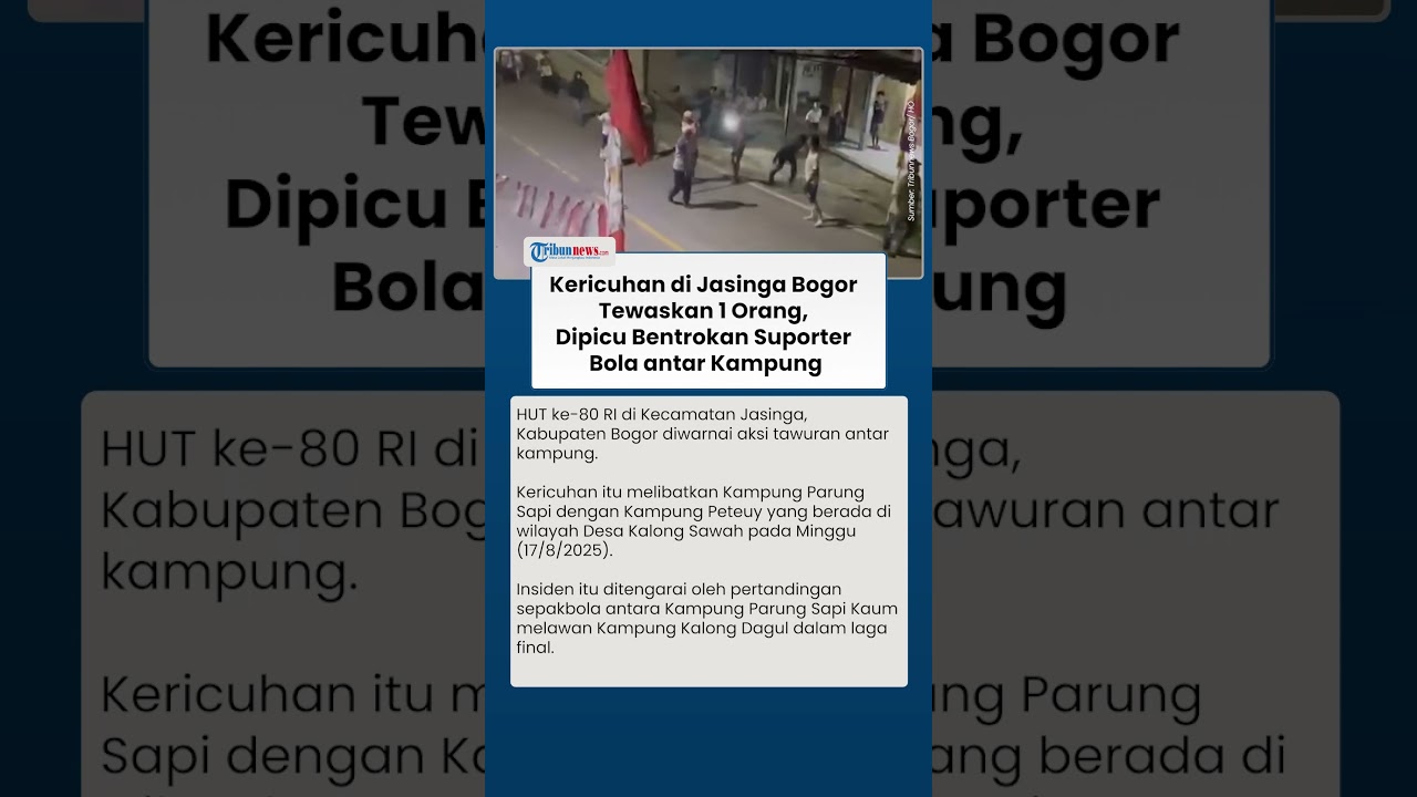 Kericuhan di Jasinga Bogor Tewaskan 1 Orang, Dipicu Bentrokan Suporter Bola antar Kampung