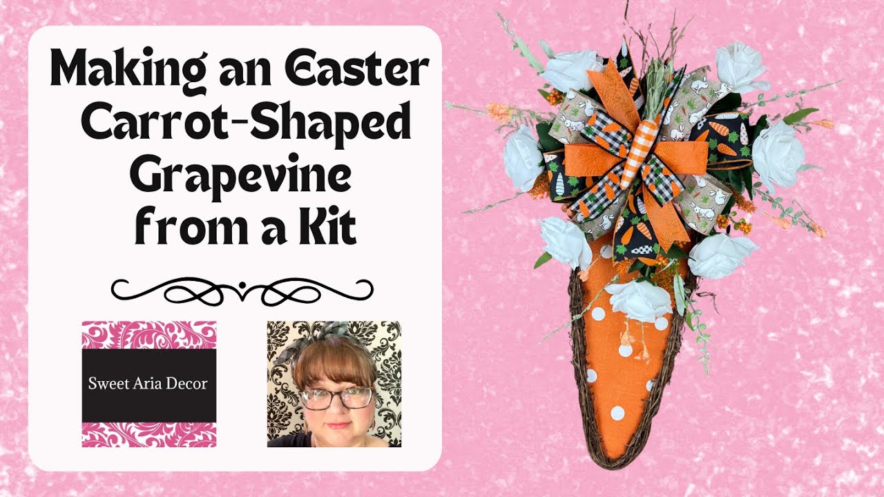 Making an Easter Carrot Door Hanger Kit from Sweet Aria Decor