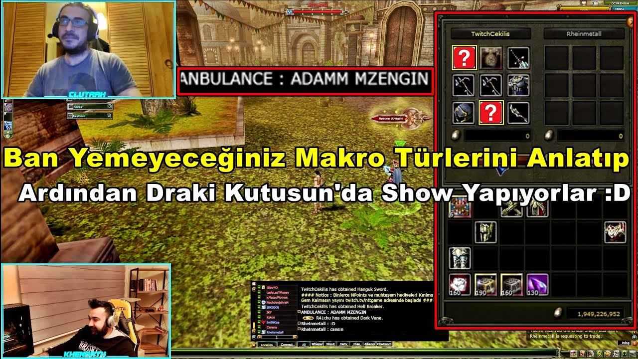 NTTGame - Ban Sebebi Olmayan Makro Türlerinden Bahsederken Art Arda Drop Alırlarsa :D Knight Online
