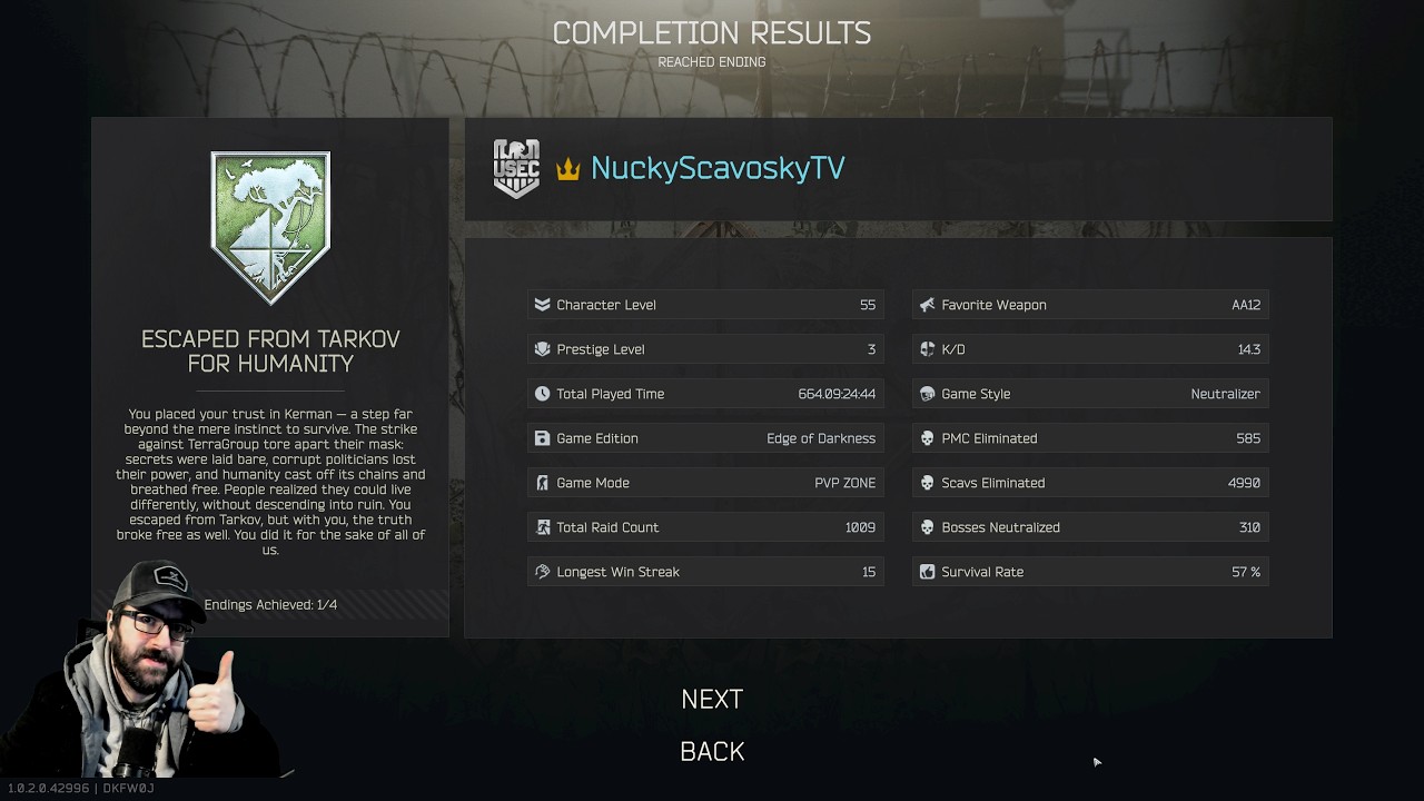 Nucky finally Escapes Tarkov | Savior | SOLO