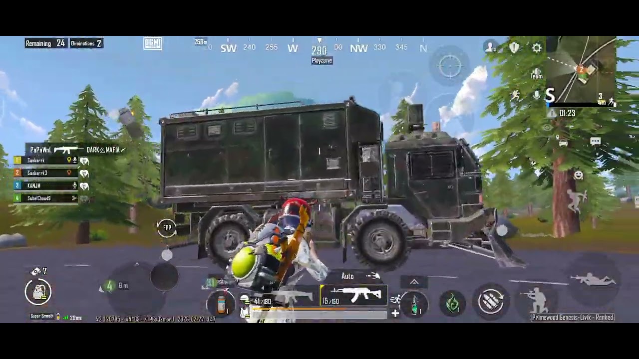 1 enemy 3.... Bar finish 🎯🎯🎮🎮 and chicken dinner 🔥🔥 Nice gameplay 💀☠️