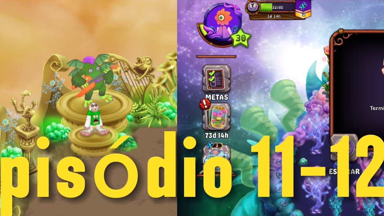 Episódio 11-12 mais mostros na ilha de ouro é muito mais #msm #mysingingmonsters #mysingingmonster 