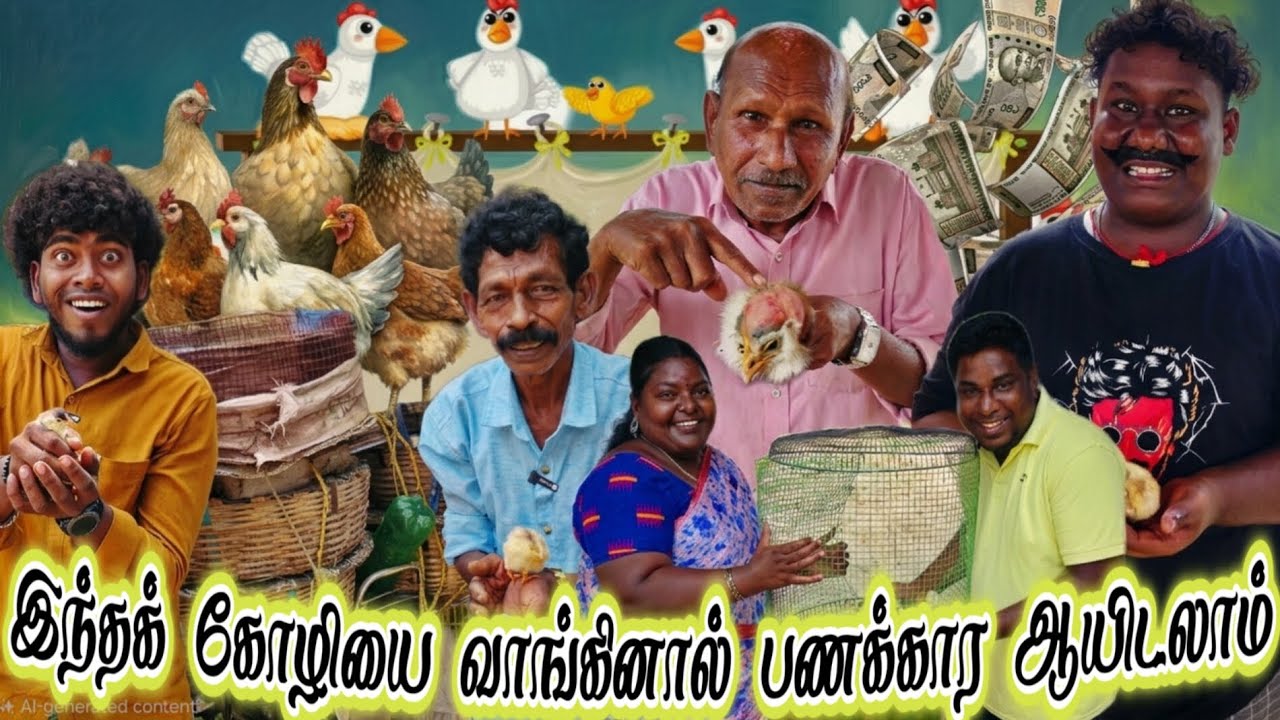 கோழி வியாபாரத்தில் கொள்ள லாபம் இந்தக் கோழி தலையும் என் தலையும் ஒரே மாதிரி இருக்கு | Pana Matta