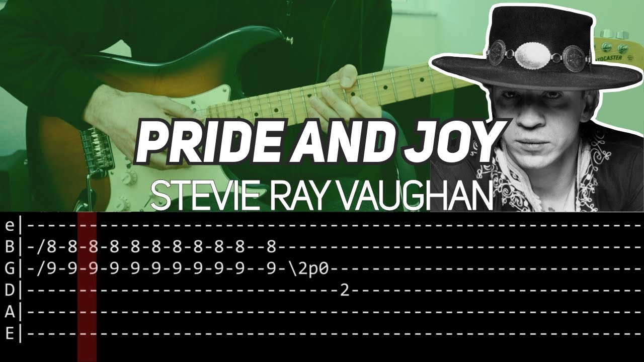 Stevie Ray Vaughan - Pride and Joy solos (Guitar lesson with TAB)