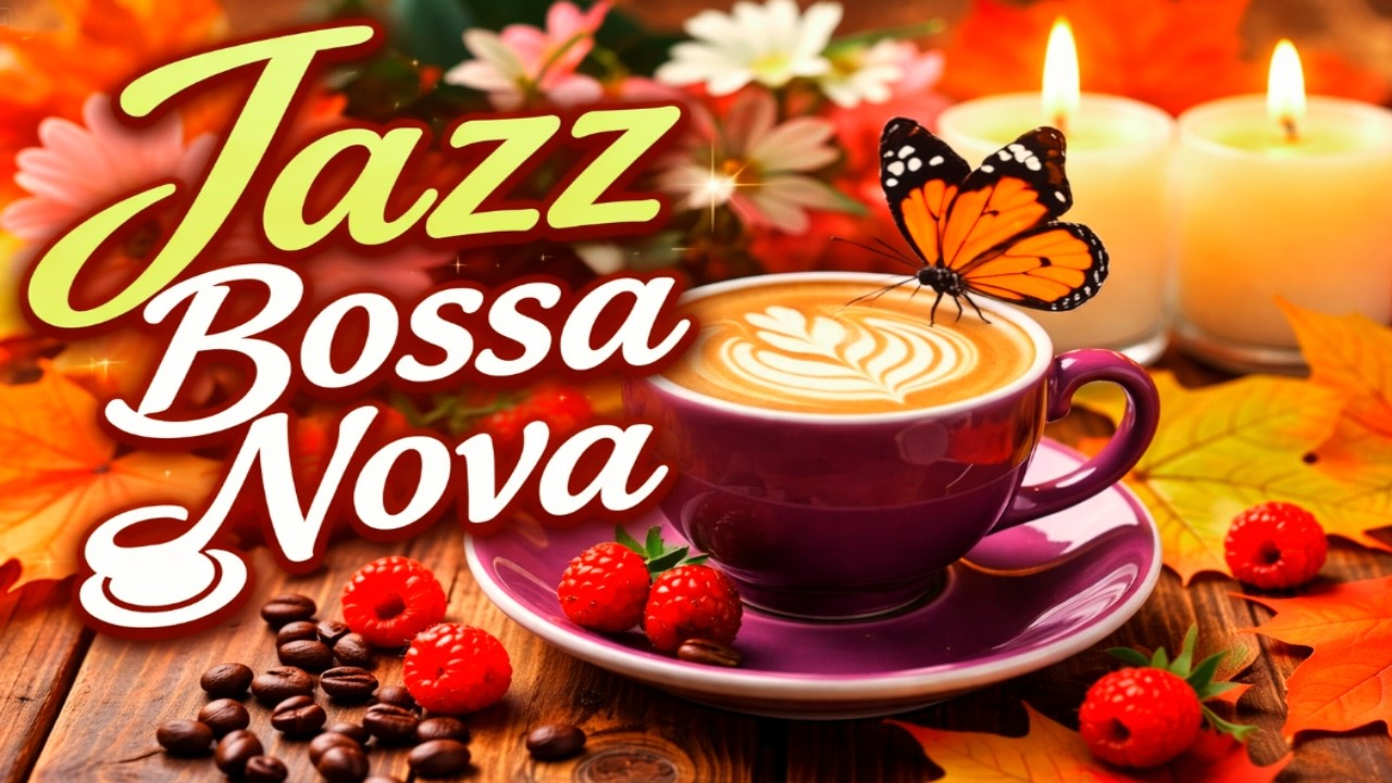 🍂 Autumn Bossa Nova Café ☕🦋 Cozy Smooth Jazz Music for Relaxing, Study & Stress Relief