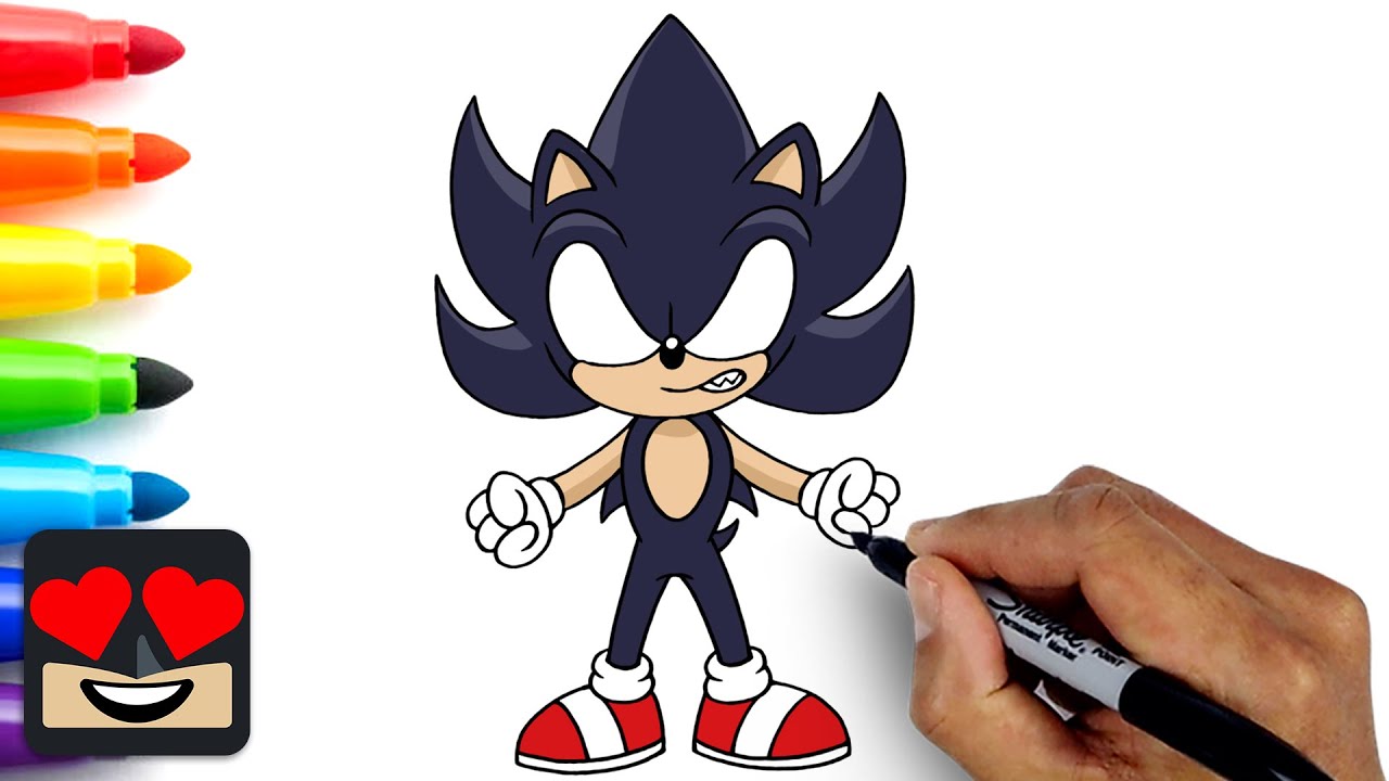 How To Draw Dark Sonic | Sonic the Hedgehog