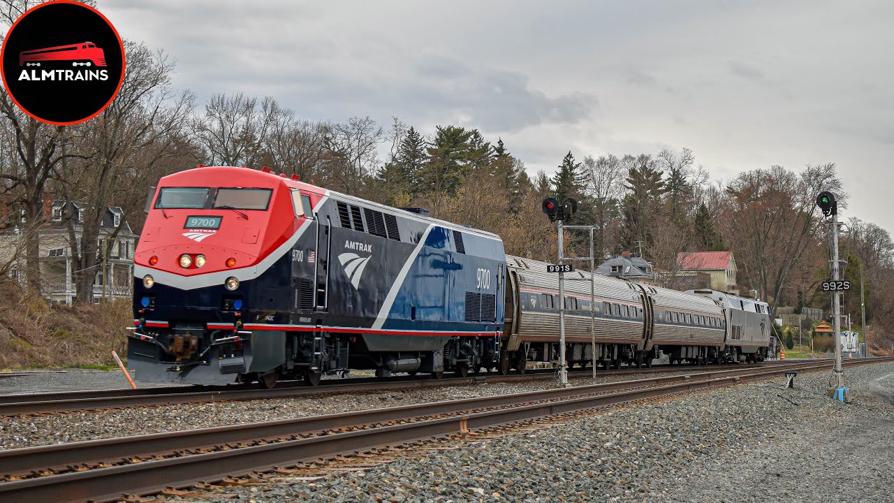 Amtrak P42C ‘Cab Car’ Test Train on the Hudson Line in Germantown & Tivoli, NY