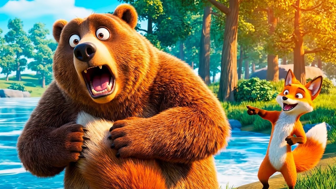 Ursul Păcălit de Vulpe 🐻🦊 | Poveste + Cântec pentru Copii | Desen Animat 3D (Au Au Coada Mea!)