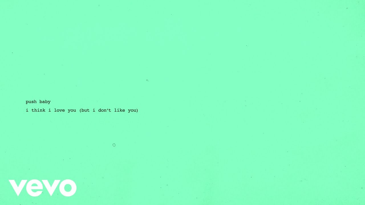 push baby - i think i love you (but i dont like you) (Lyric Video)