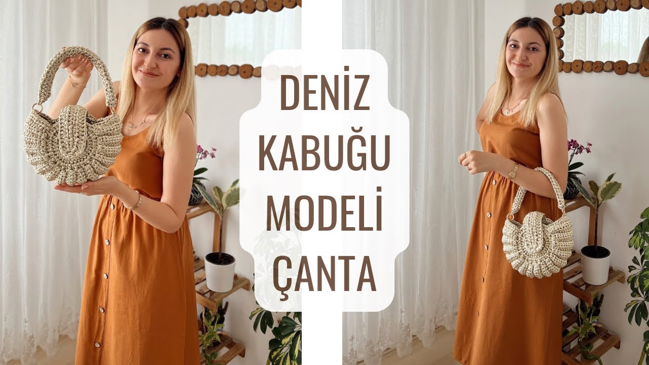 DENİZ KABUĞU MODELİ ÖRGÜ ÇANTA YAPILIŞI 🌸 YUVARLAK ÇANTA YAPIMI #crochetbag
