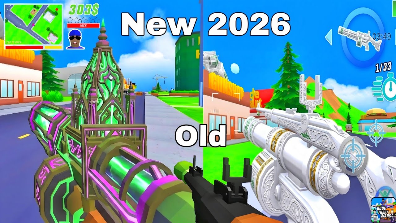 Jack's New Weapons & Guns! in Dude Theft Wars - NEW Update 2026!!!!!