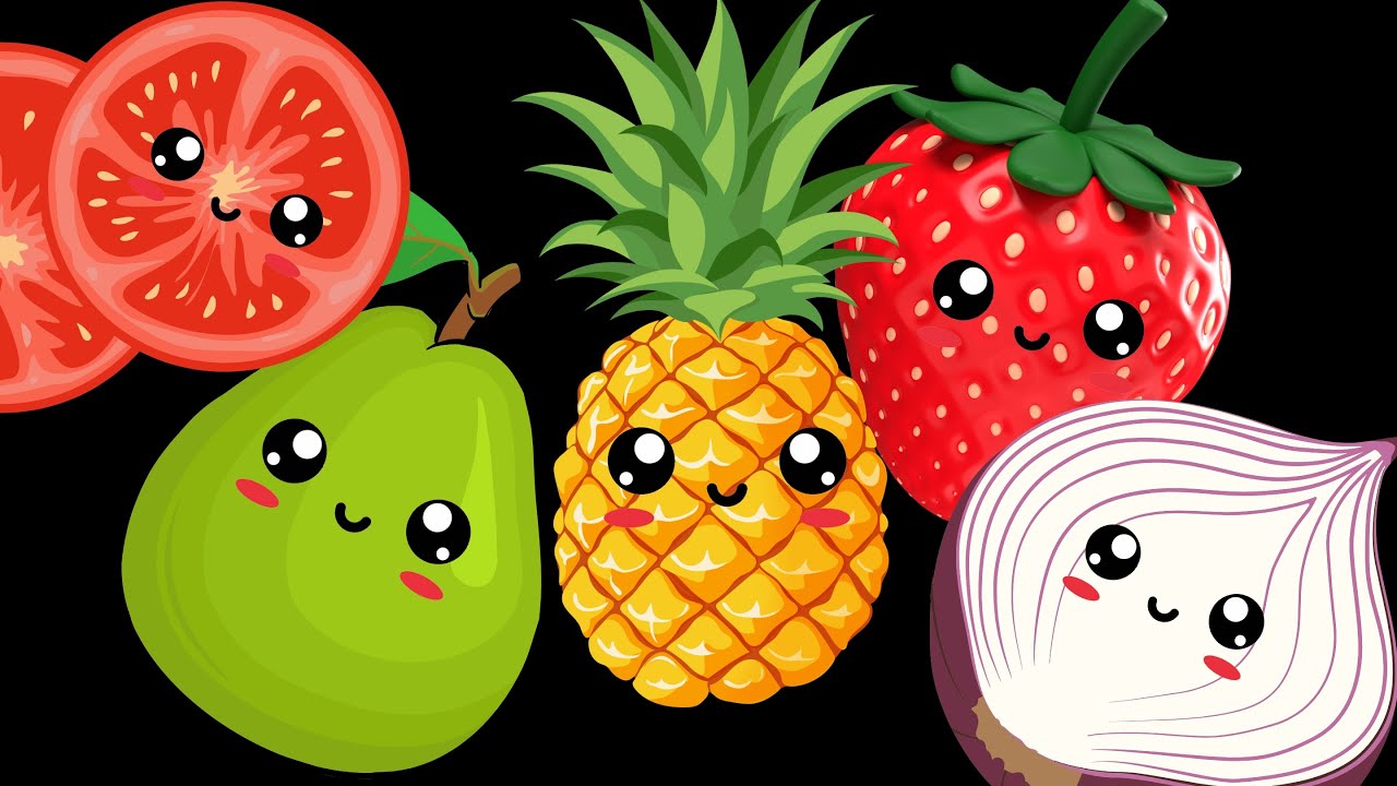 Baby Sensory Fruits 🍓🍍 High Contrast Colors for Babies (0–3)