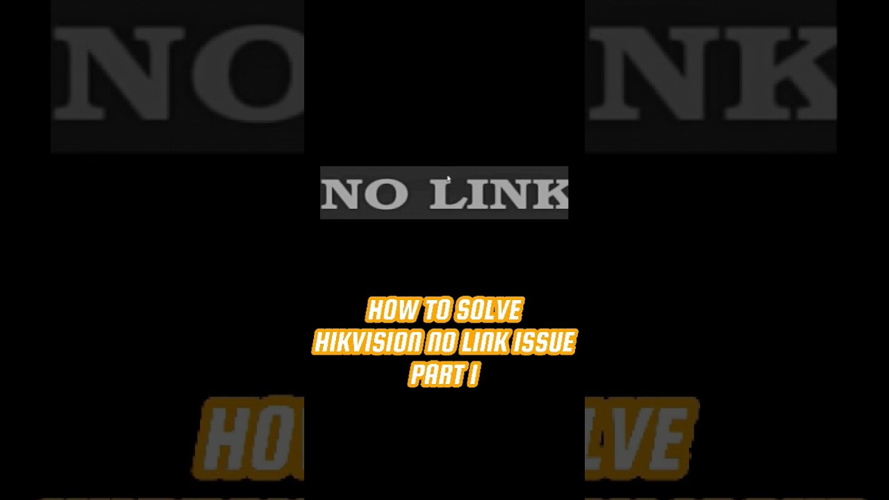 How To Solve Hikvision NVR No Link Issue | Part 1 #cctv #hikvision #cctvcamera
