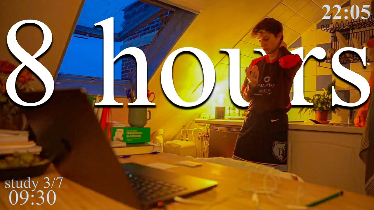 LIVE | 8-HOUR study with me in Paris 📚⛈️ rain sounds & pomodoro timer 60 & 10