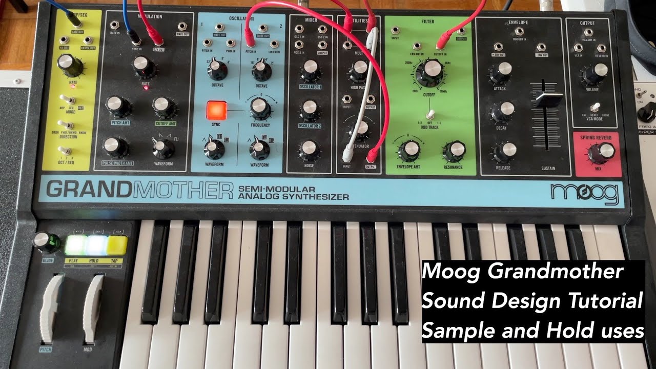 Moog Grandmother sound design tutorial: uses Sample and Hold