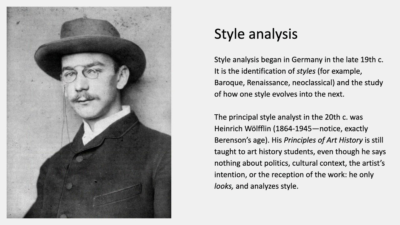 Concepts and Problems in the Visual Arts, Lecture C5: Formalism and formal analysis