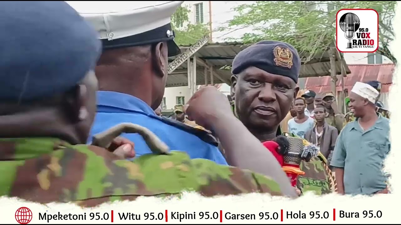 Inspector General wa polisi Douglas Kanja apandisha madaraka inspector Bashir mkaazi wa Garsen