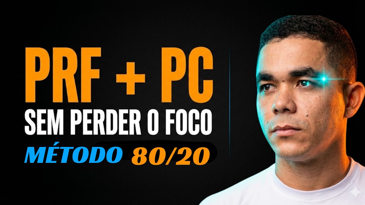Como estudar para PRF e Polícia Civil SEM se sabotar (MÉTODO 80/20)