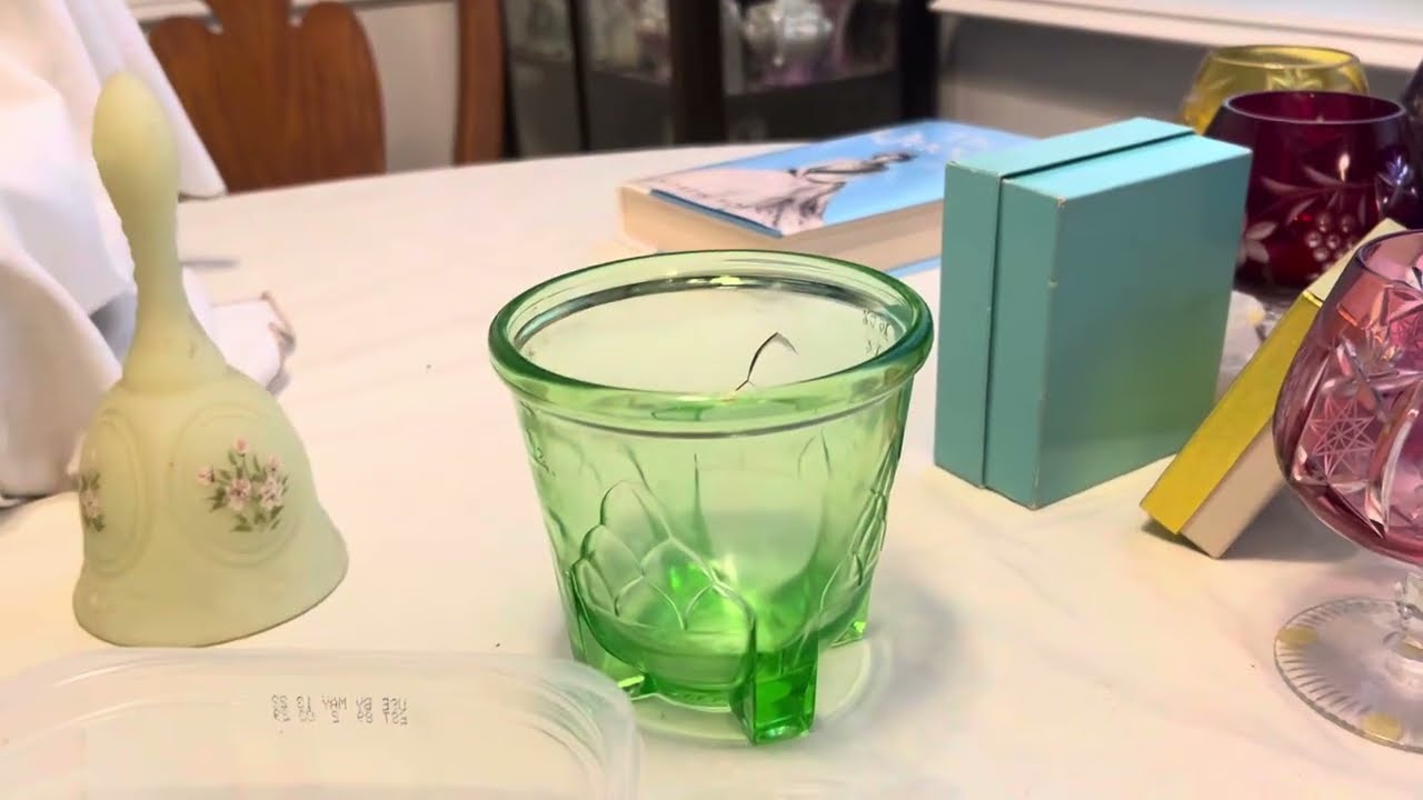 Estate Sale Finds Video #548:  Fenton Uranium Glass, Coins, Jewelry and More
