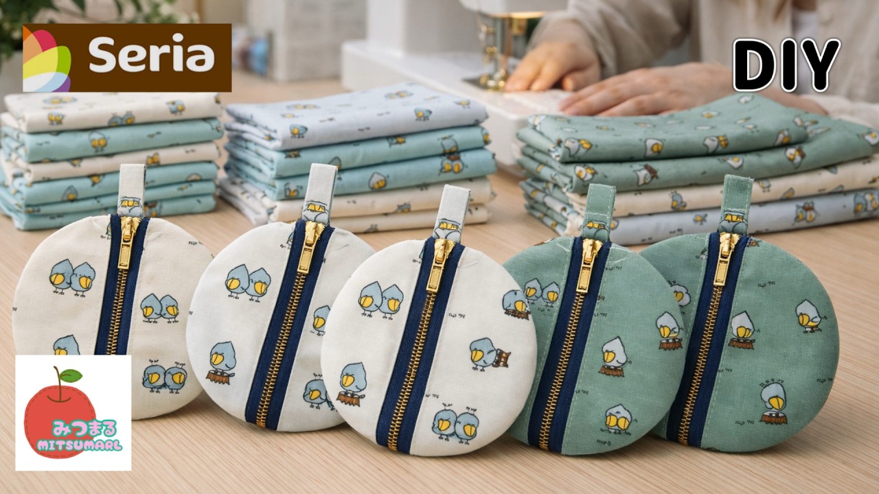 可愛すぎ！100均カットクロスで作るポーチ♡