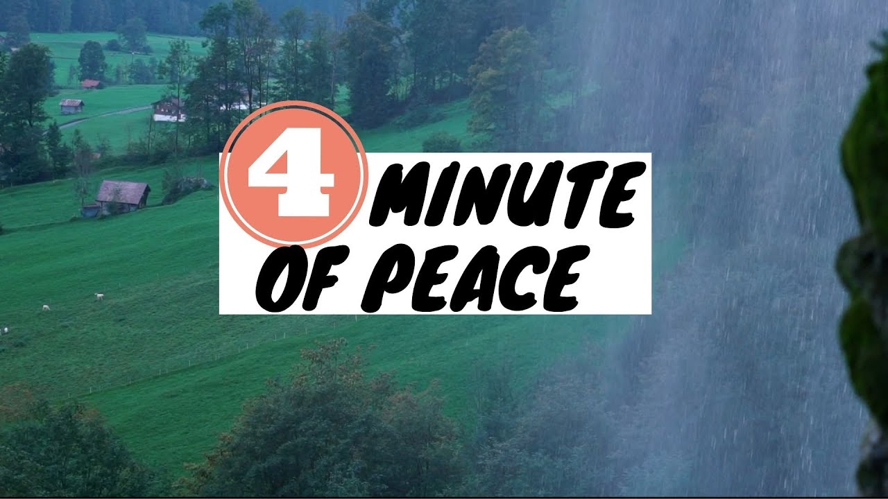 (PEACE )4 minutes of peace gentle rain , rain sound to nap , study, relax