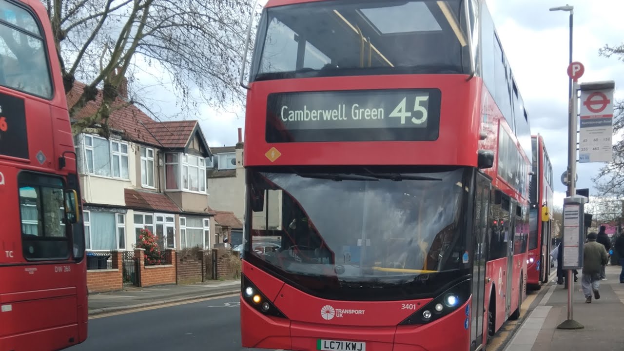 Journey on bus route 45 e400ev tuk 