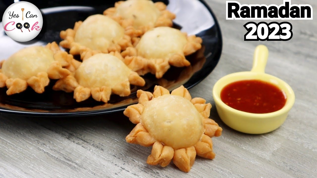 Chicken Flower Samosa (Ramadan Special) by YES I CAN COOK