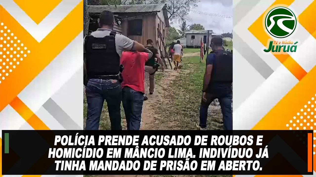 Polícia prende acusado de roubos e homicídio em Mâncio Lima.
