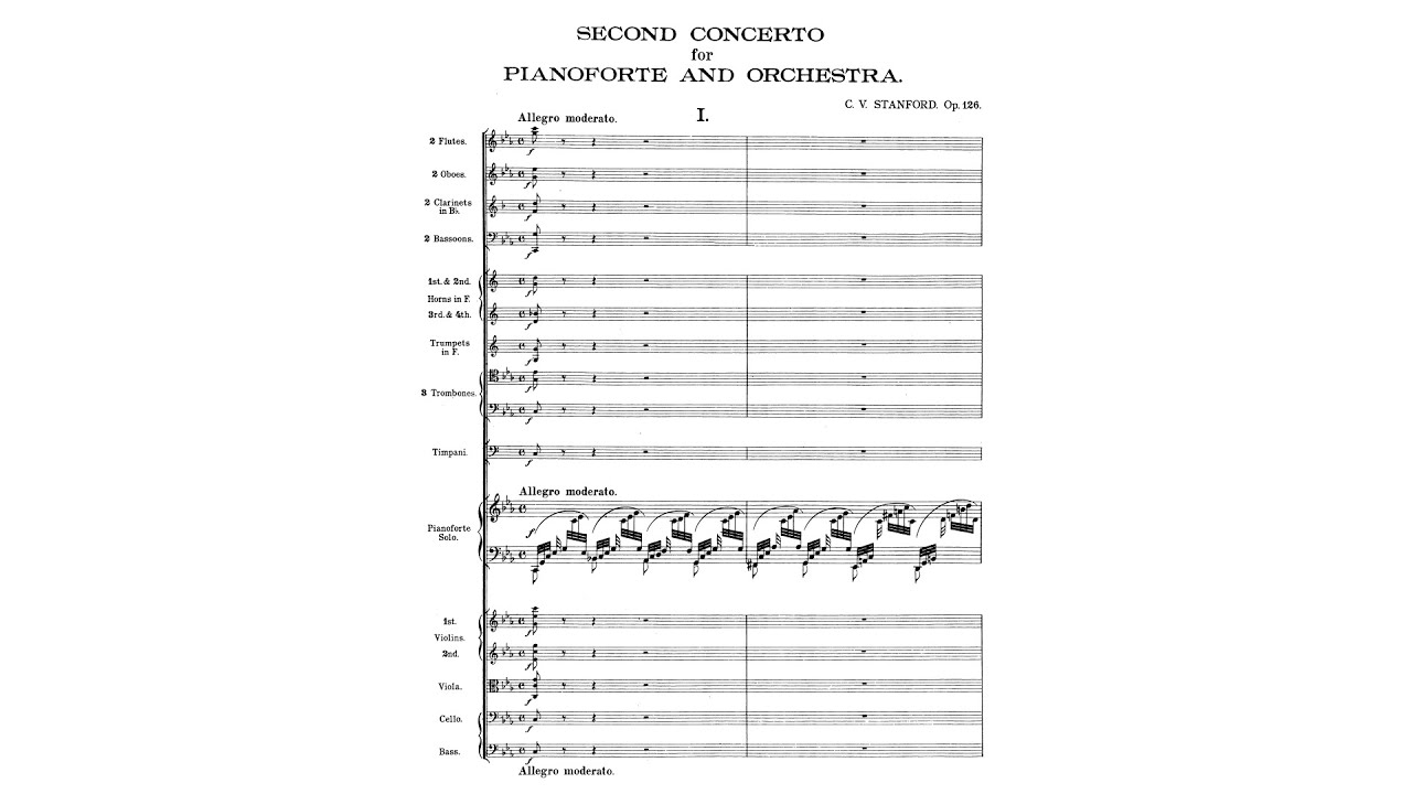 Stanford: Piano Concerto No. 2 in C minor, Op. 126 (with Score)