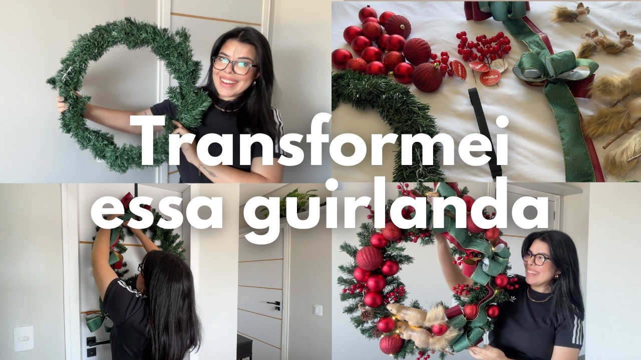 Guirlanda de Natal fácil e barata: passo a passo completo