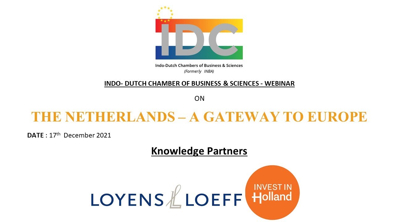 IDCBS Webinar with Loyens & Loeff and Netherlands Foreign Investment agency (NFIA)