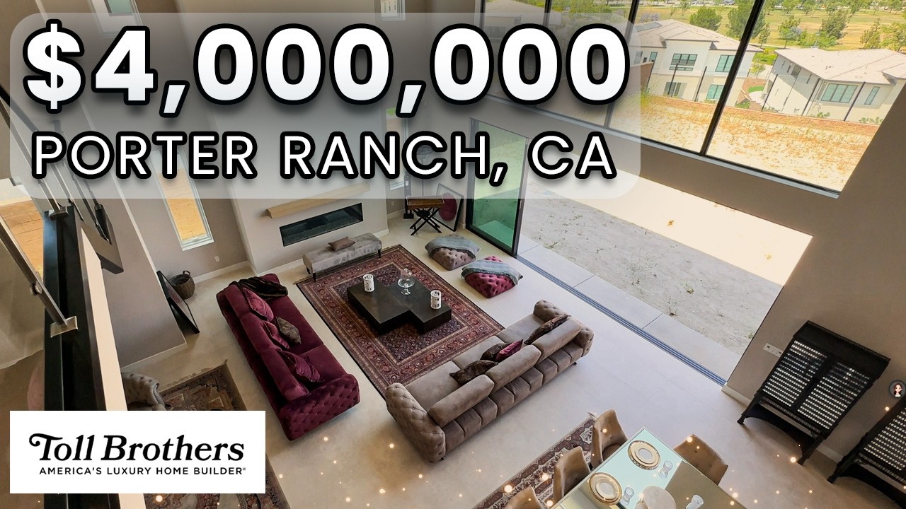 Inside a $4M LOS ANGELES Toll Brothers LUXURY Residence | 11848 N Hillsborough Ln Porter Ranch CA
