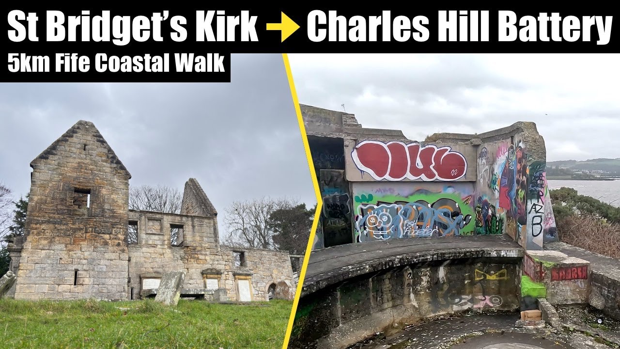 5km Fife Coastal Walk - St Bridget's Kirk to Charles Hill WW2 Battery | Scotland 🏴󠁧󠁢󠁳󠁣󠁴󠁿