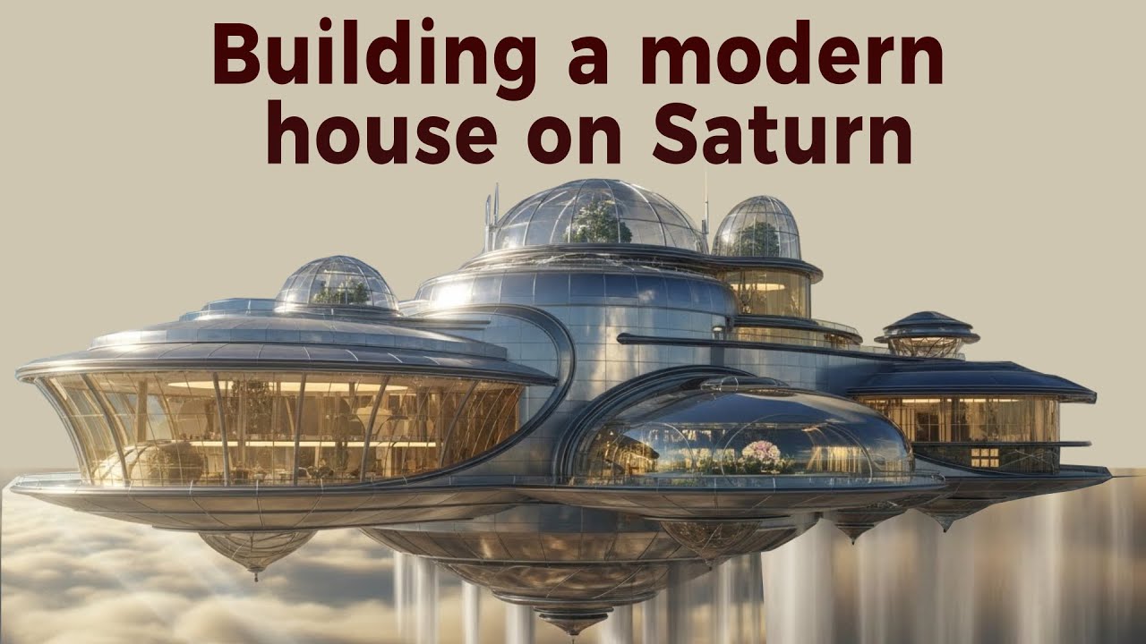 Building a modern house on Saturn with a restaurant