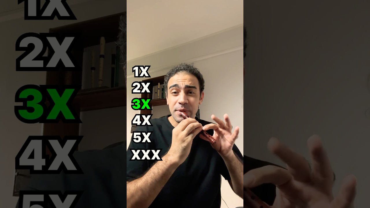 🎶 Started at 1x&hellip; ended up in CRAZY SPEED! 👀 #flute #recorder #beatbox #medhatmamdouh