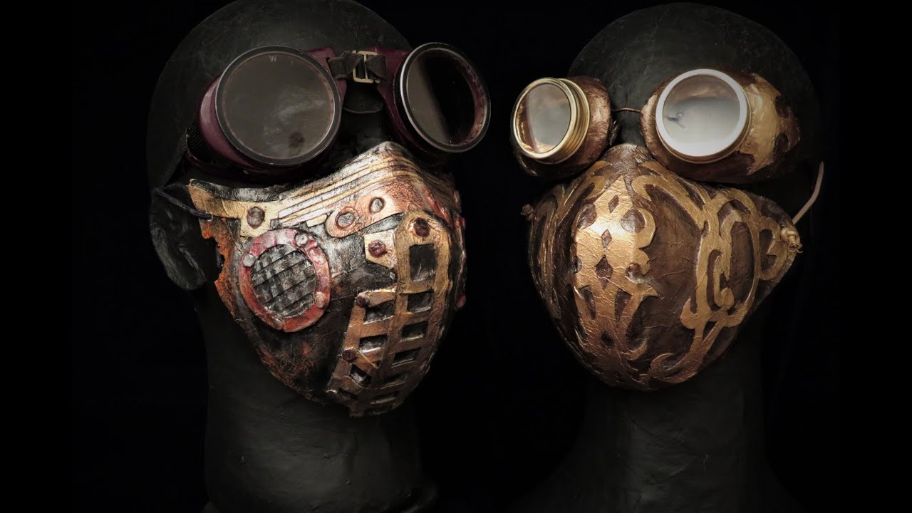 Learn how to make a Wasteland or Steampunk mask for cosplay, free pattern