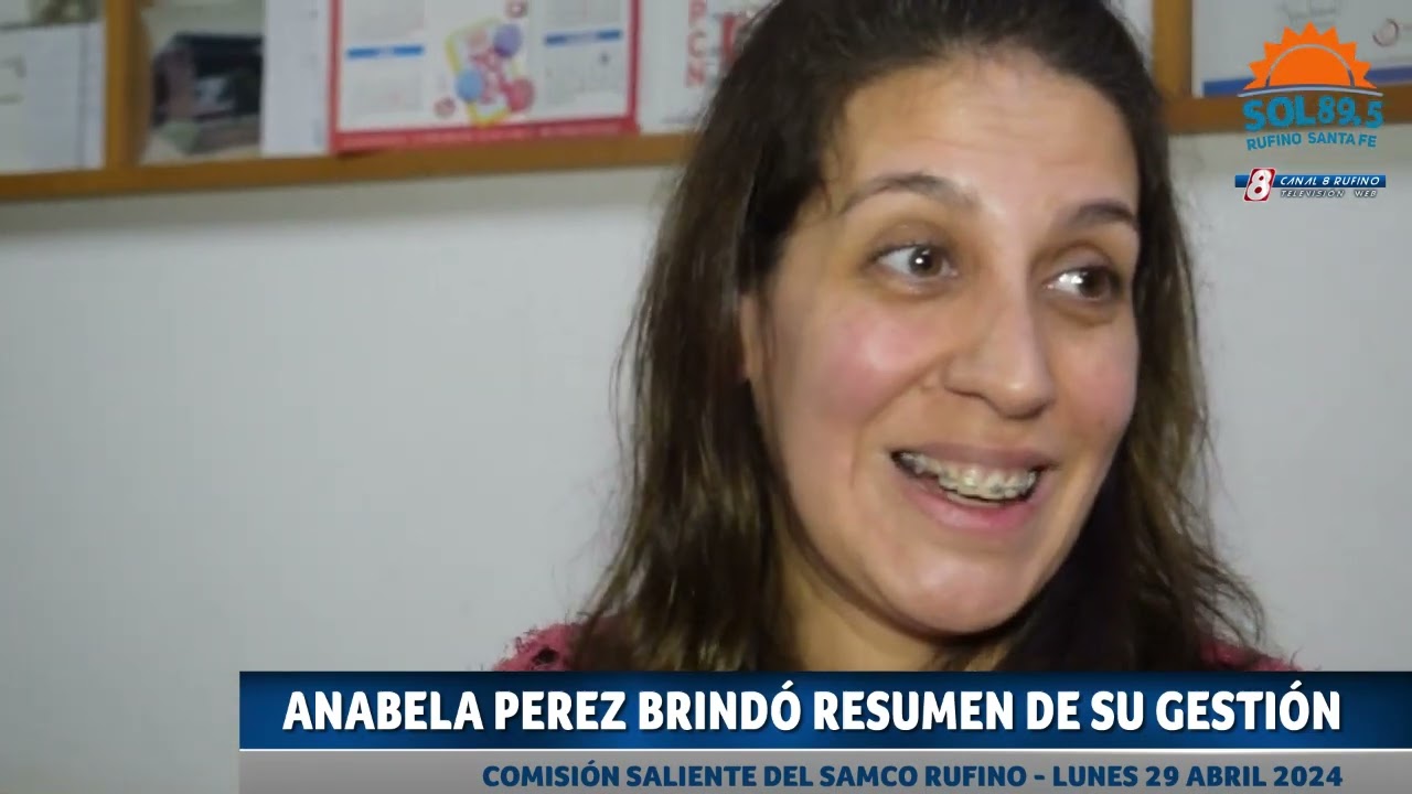 Anabela Pérez brindó resumen de su gestión - Radio SOL FM 89.5 Rufino Canal 8