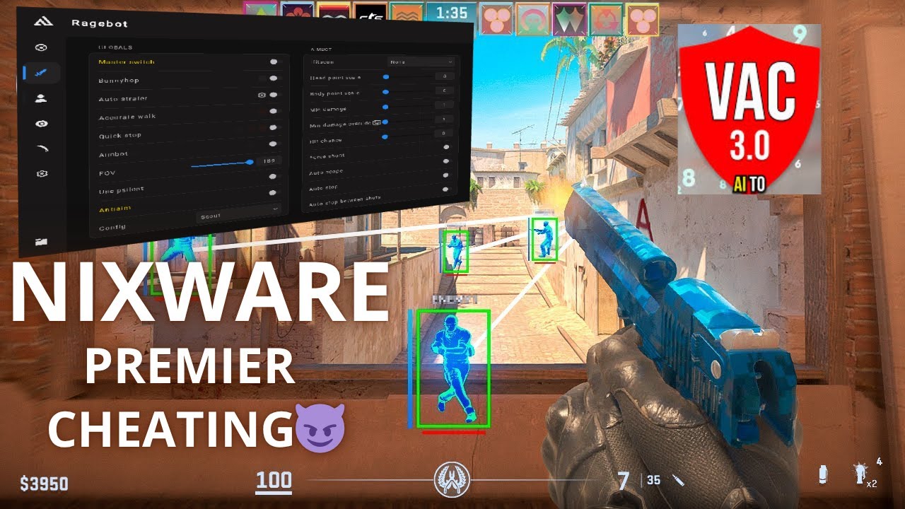 DESTROYING CS2! NIXWARE: THE ONLY RAGE HACK THAT DOESN'T GET BANNED!