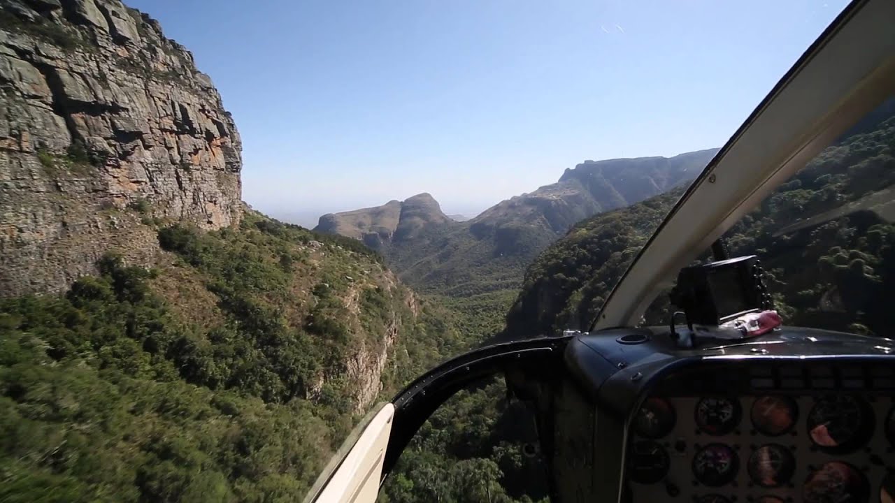 Helicopter Flight over Blyderiver Canyon (South Africa)