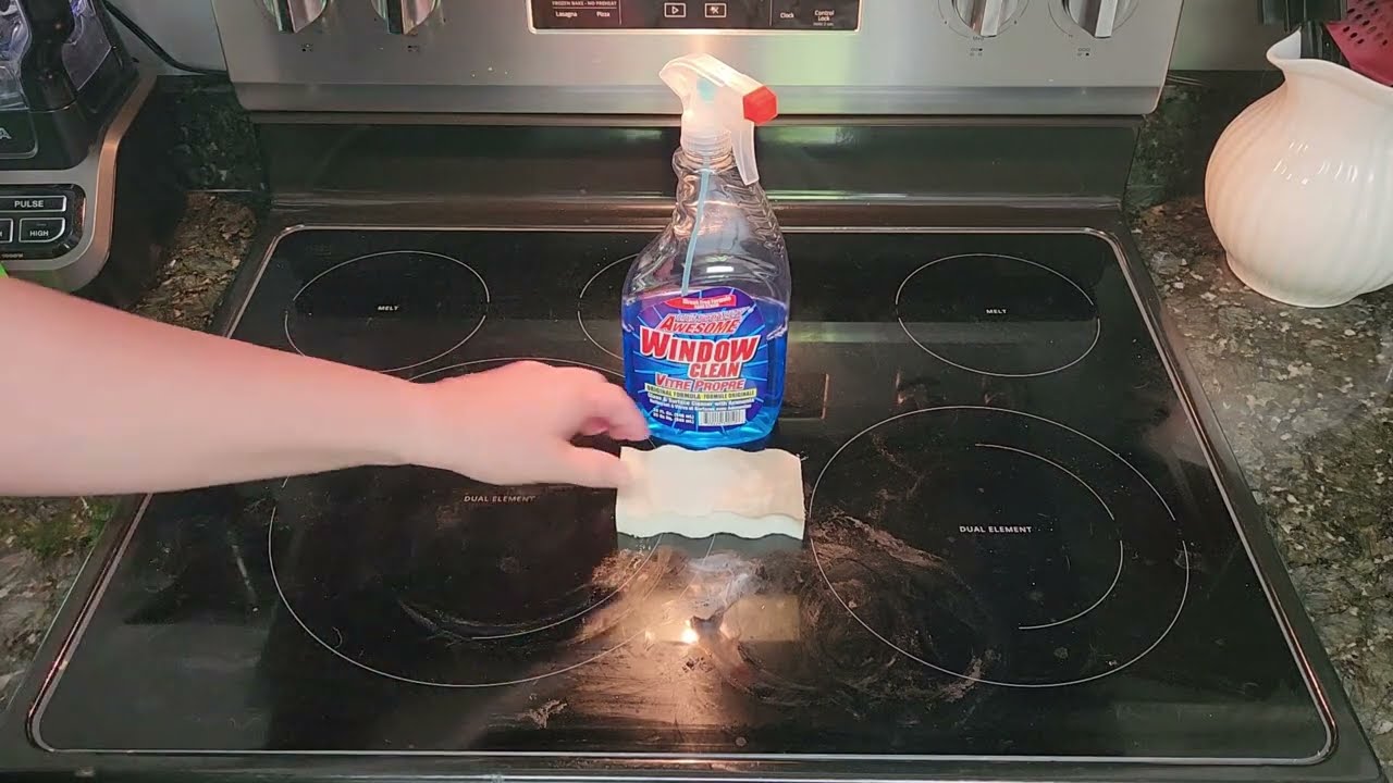 How to properly clean a glass stove top