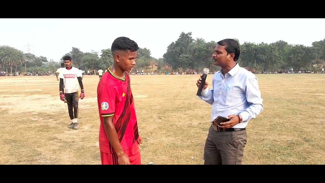 Interview  Tarun Sing With Commentator Kaphil Ansari Alladih Football Ground