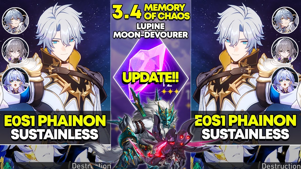 E0S1 Phainon Sustainless Both Halve | Memory of Chaos 12 | Honkai Star Rail 3.4