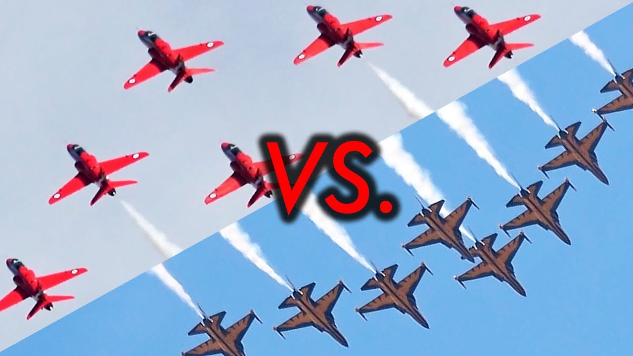 RAF Red Arrows vs. RoKAF Black Eagles - which display team is best?