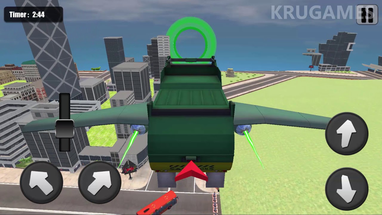 City Flying Garbage Truck driving simulator Game Android Gameplay
