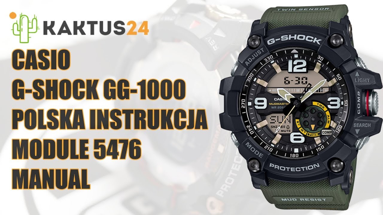 Jak ustawić Casio G-Shock GG-1000  instrukcja obsługi PL ustawienia zegarka  kaktus24.pl